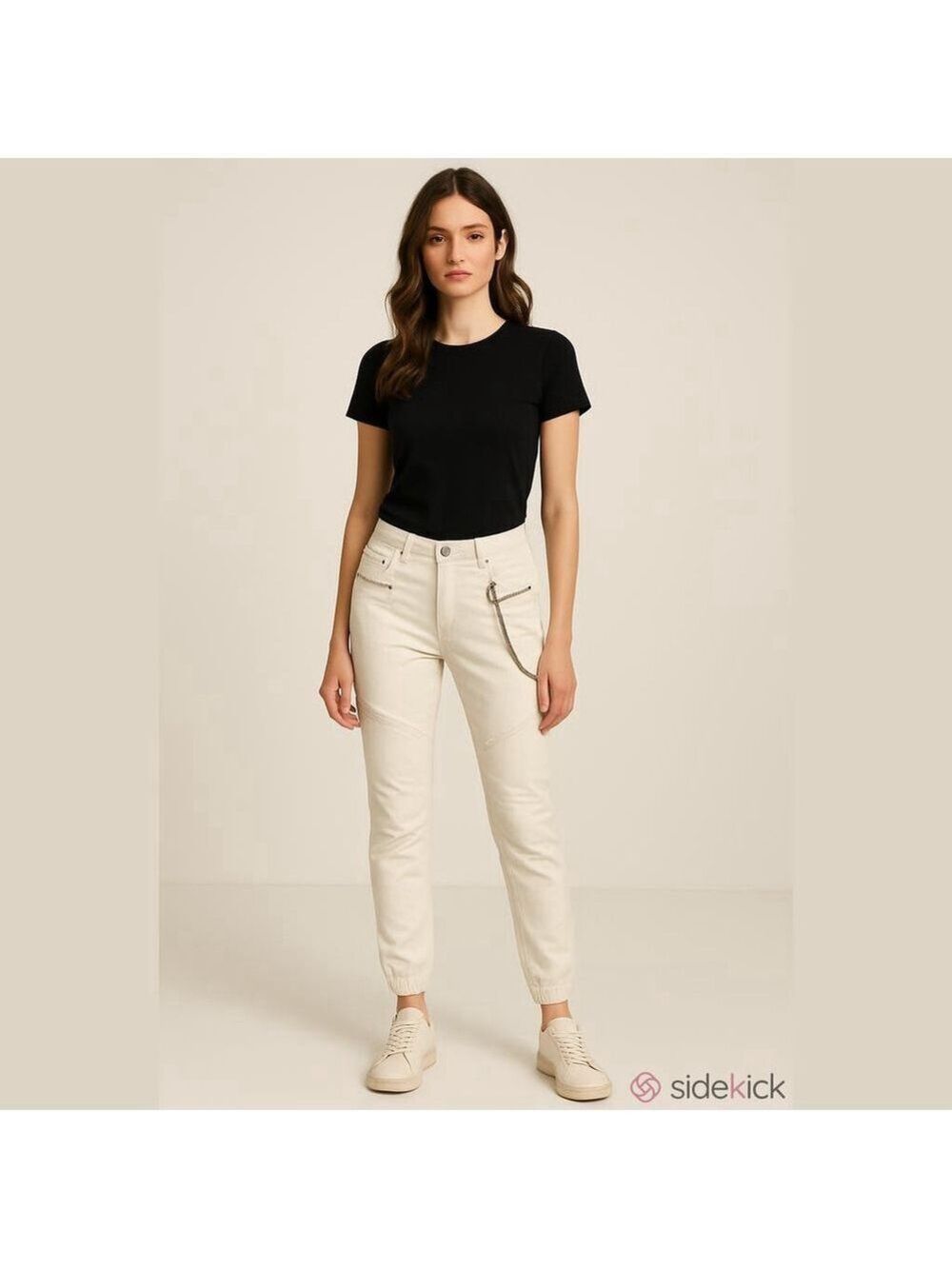 NWT G-Star Raw 3301 Plus Sudden Straight Jeans W27 Crushed White Moto Distressed